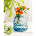 Orange Glass Vase Smoky Blue Irregularly Shaped Erose Literary Glass Vase Manufactory